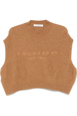Serafini Logo-embroidered knitted top