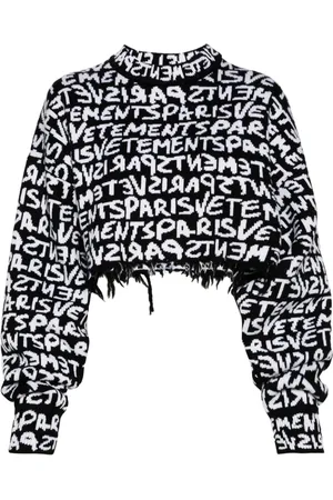 Vetements Logo-intarsia sweater
