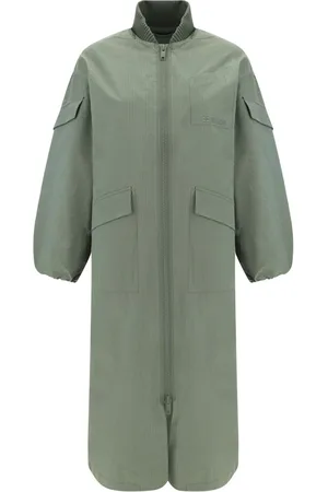 Ganni Seersucker shell coat
