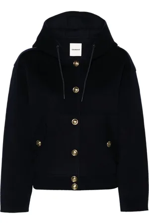 Sandro Hooded wool bomber jacket