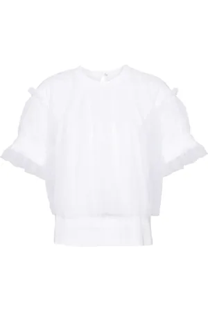NOIR KEI NINOMIYA Tulle-sleeved T-shirt