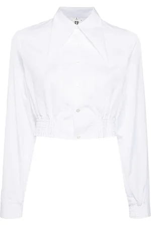 NOIR KEI NINOMIYA Oversized-collar cropped shirt