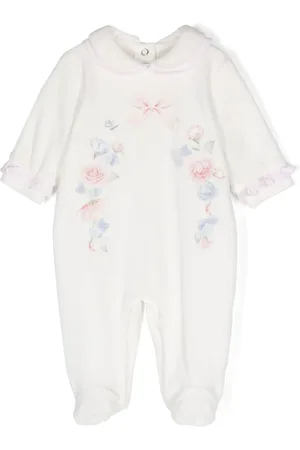 Lapin House Floral-print ruffle-detail pyjamas