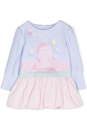 Lapin House Graphic-print puffball dress