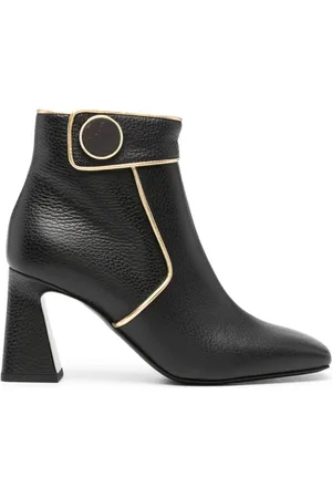 Pollini 80mm piped-trim boots