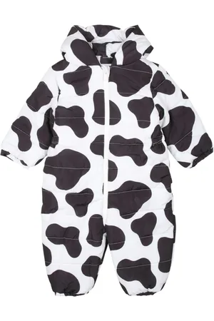 Stella McCartney Cow-print hooded snowsuit