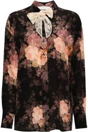 ZIMMERMANN Lace-scarf shirt