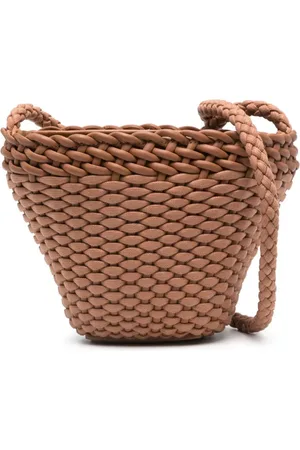 Hereu Fiol interwoven-leather bucket bag