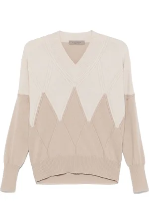 D.EXTERIOR Argyle-check sweater
