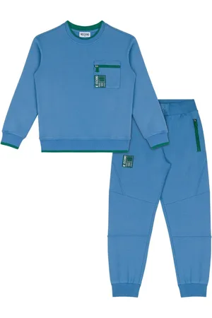Moschino Logo tag cotton tracksuit set (set of two)