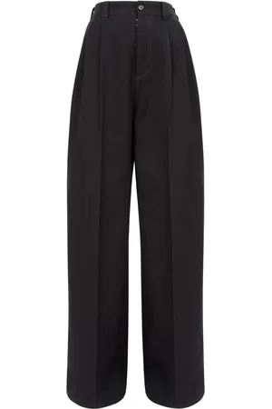 Maison Margiela High-waisted pleated wide-leg trousers