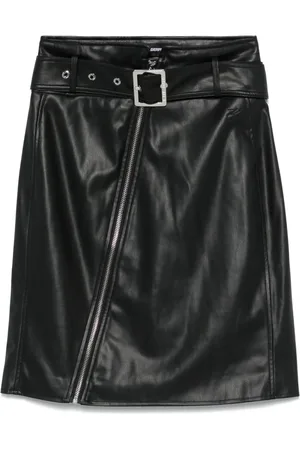 Karl Lagerfeld Faux-leather biker skirt