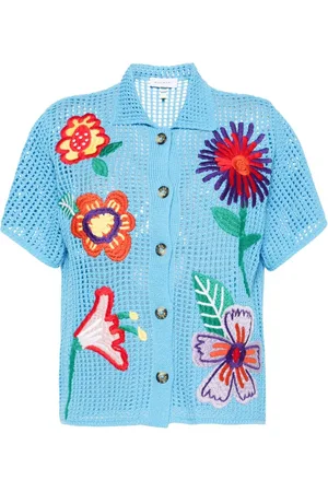 MIRA MIKATI Flower crochet shirt