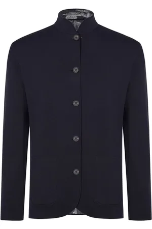 SHANGHAI TANG Reversible jacquard blazer