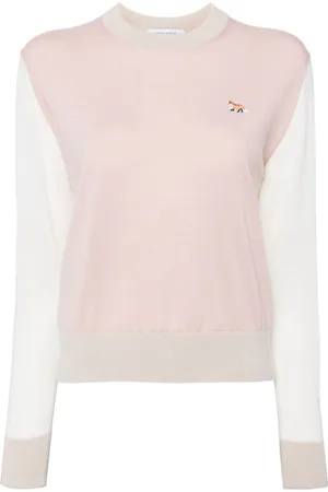 Maison Kitsuné Baby fox patch colour block jumper