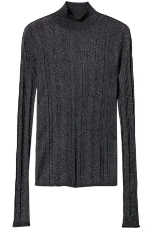 Twin-Set Lurex-detail ribbed jumper
