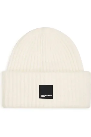 Karl Lagerfeld Box Logo ribbed beanie