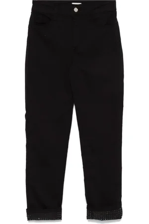 Liu Jo Crystal-embellished straight-leg trousers