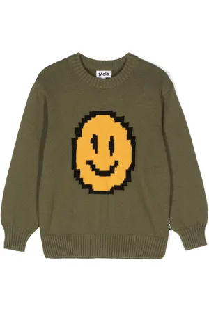 Molo Bello smiley face knitted jumper