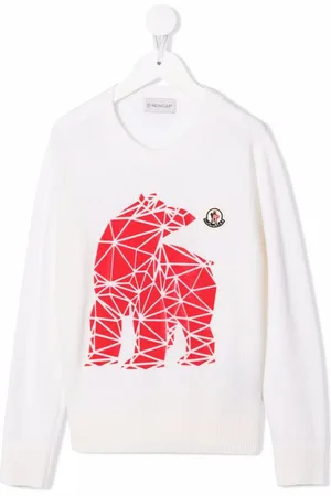 Moncler Geometric bear-print jumper