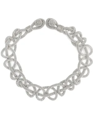 Fabiana Filippi Chain-effect rhinestone necklace
