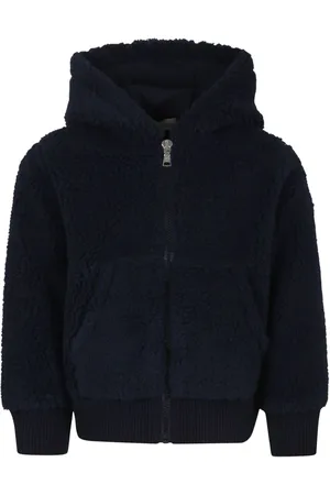 Moncler Logo-appliqu?? shearling hooded jacket