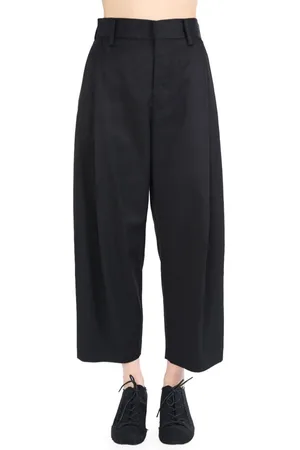 UMA WANG Pleat-detailing cropped trousers