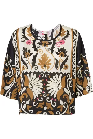 Pinko Floral-print short sleeve blouse