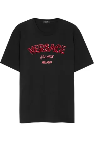 VERSACE Wild Stamp embroidered T-Shirt