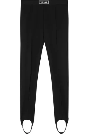 VERSACE Logo-waistband leggings