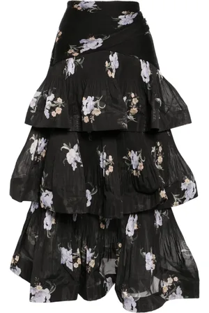 ZIMMERMANN Pleated tiered skirt