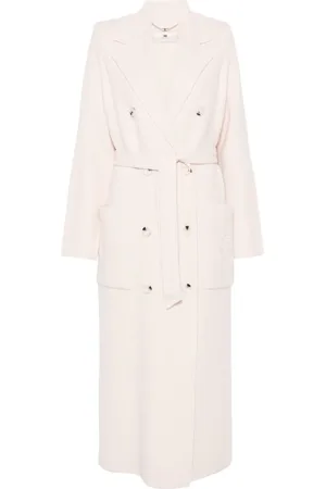 Elisabetta Franchi Embroidered-logo knitted coat