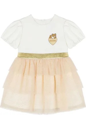 Moschino Teddy Bear-print ruffle dress