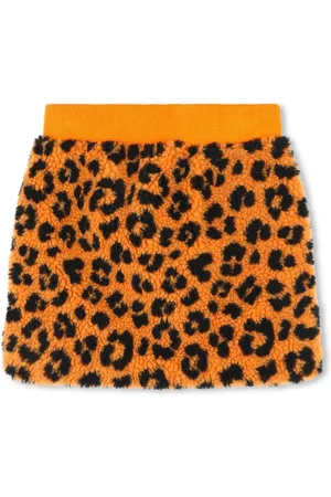 Kenzo Leopard-print faux-shearling skirt