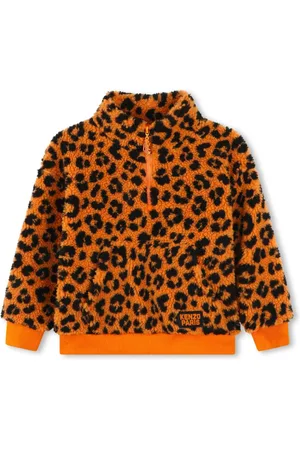 Kenzo Leopard print faux-shearling sweatshirt
