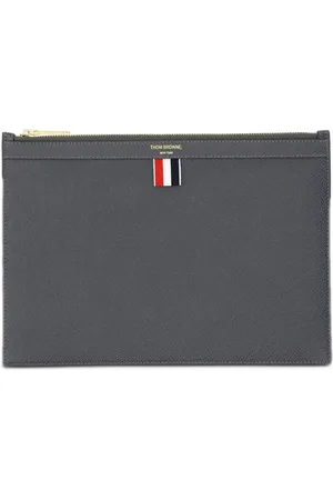 Thom Browne Pebbled rectangular clutch bag