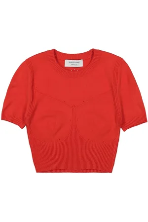 Marine Serre Cropped knitted top