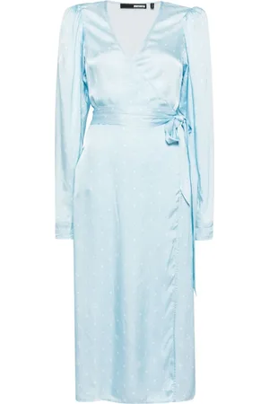 Never Fully Dressed Textured midi wrap dress