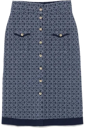 Claudie Pierlot High-waisted monogram skirt