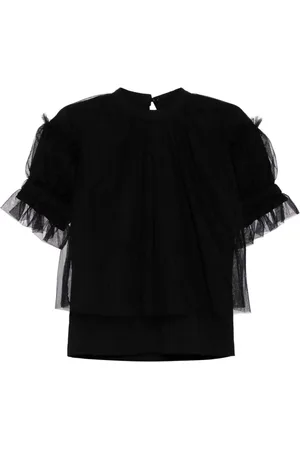 NOIR KEI NINOMIYA Tulle-sleeved T-shirt