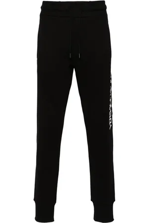 VERSACE Logo-patch cotton track pants