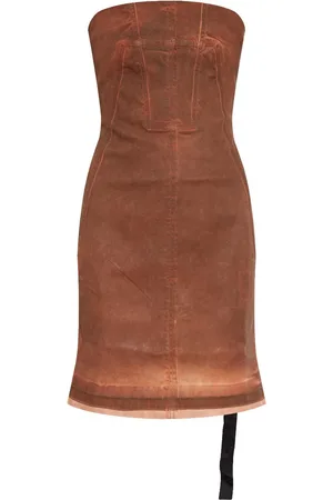 Rick Owens Strapless denim dress