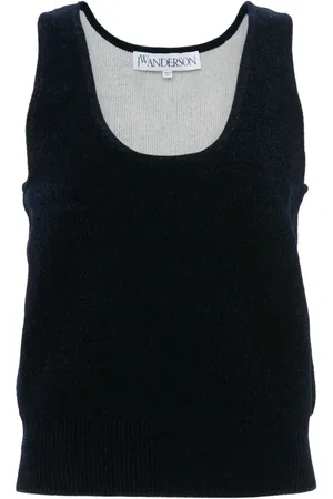 J.W.Anderson Round-neck chenille tank top