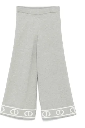 Twin-Set Logo-intarsia trousers