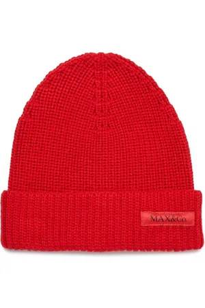 MAX&Co. Kids Logo-patch knitted beanie