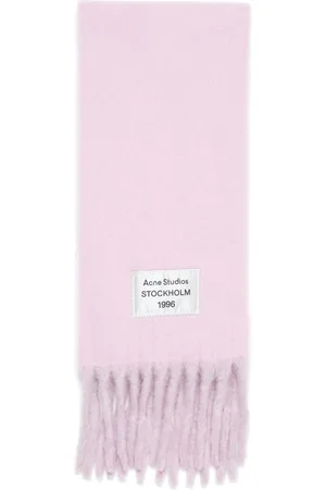 Acne Studios Logo-tag fringed scarf