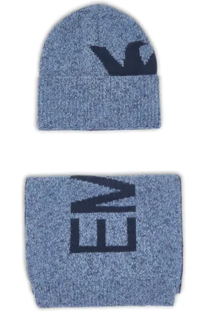 Emporio Armani Logo-intarsia beanie (set of two)