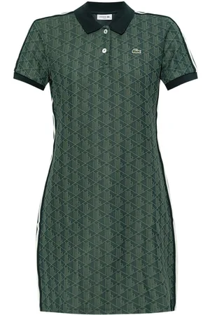 Lacoste Monogram-jacquard polo dress