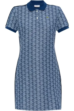 Lacoste Monogram-jacquard polo dress