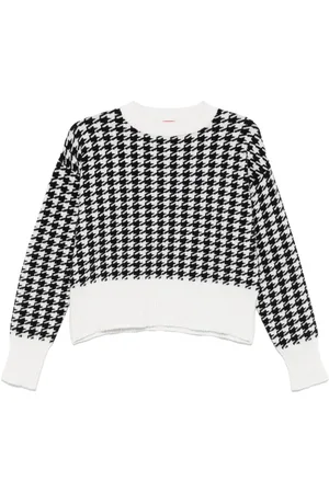 HUGO BOSS Houndstooth-intarsia sweater